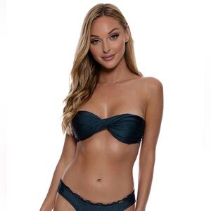 Luli Fama Twist Bandeau Bikini Top